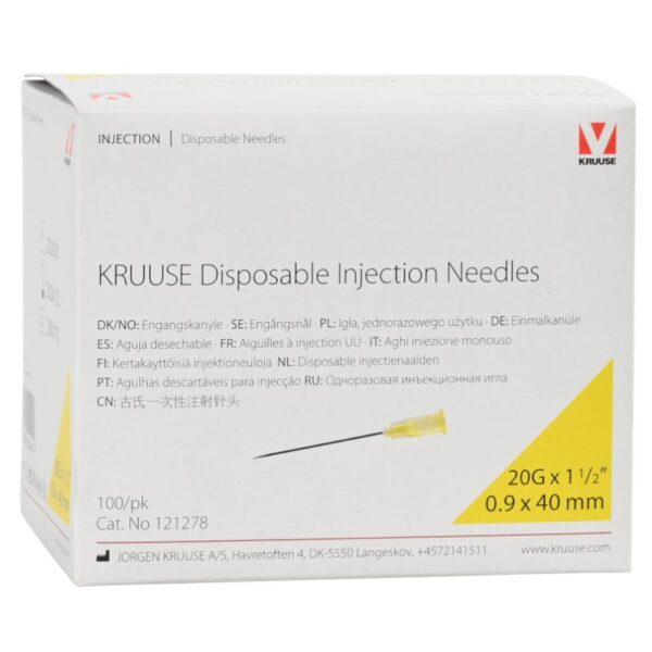20g15inch.jpg KRUUSE 20G Disposable Needles
