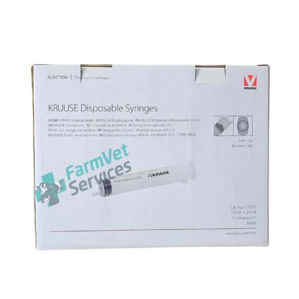 KRUUSE 20 ml Syringe – Single or Box of 100