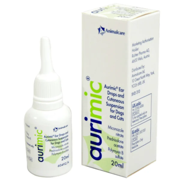 Aurimic ear drops for dogs and cats
