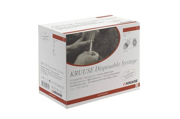 KRUUSE 1 ml Standard Syringe – Single or Box of 100