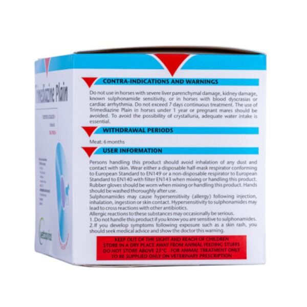 Trimediazine powder for horses