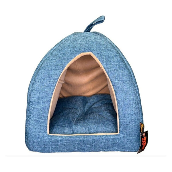 Blueigloo1 Petrol Blue Igloo Cat Bed 14 inch