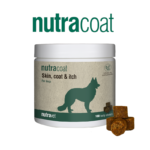 Nutracoat skin and coat chews from Nutravet, omega-3 chews for dogs with dry itchy skin