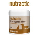 Nutraotic ear cleaning wipes tub of 60 by Nutravet for dogs and cats