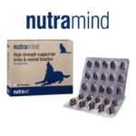 Nutramind brain support capsules from Nutravet for dogs and cats, DHA omega-3 cognitive health capsules