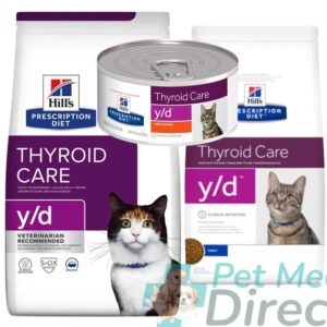 Hills Prescription Diet Feline yd all2 Hill’s Feline y/d Thyroid Care Dry & Tins