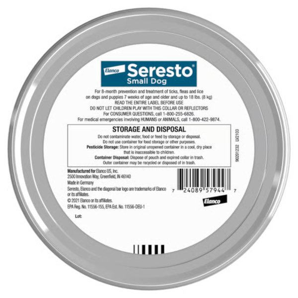 Seresto small dog-back Seresto Flea & Tick Collar Small Dog