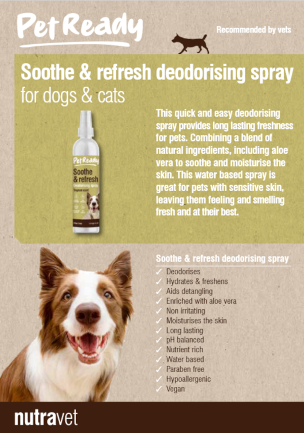 1 Pet Ready Soothe & Refresh Deodorising Spray 225ml