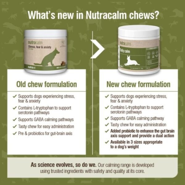 Nutracalm Daily Calm Dog Chew 30 chews for small medium and large dogs