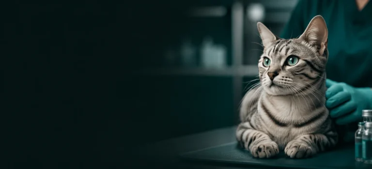 Cat during a veterinary examination