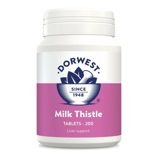 Dorwest Milk Thistle Tablets for Dogs and Cats 200 Dorwest Milk Thistle Tablets for Dogs and Cats, 200 tablet pot